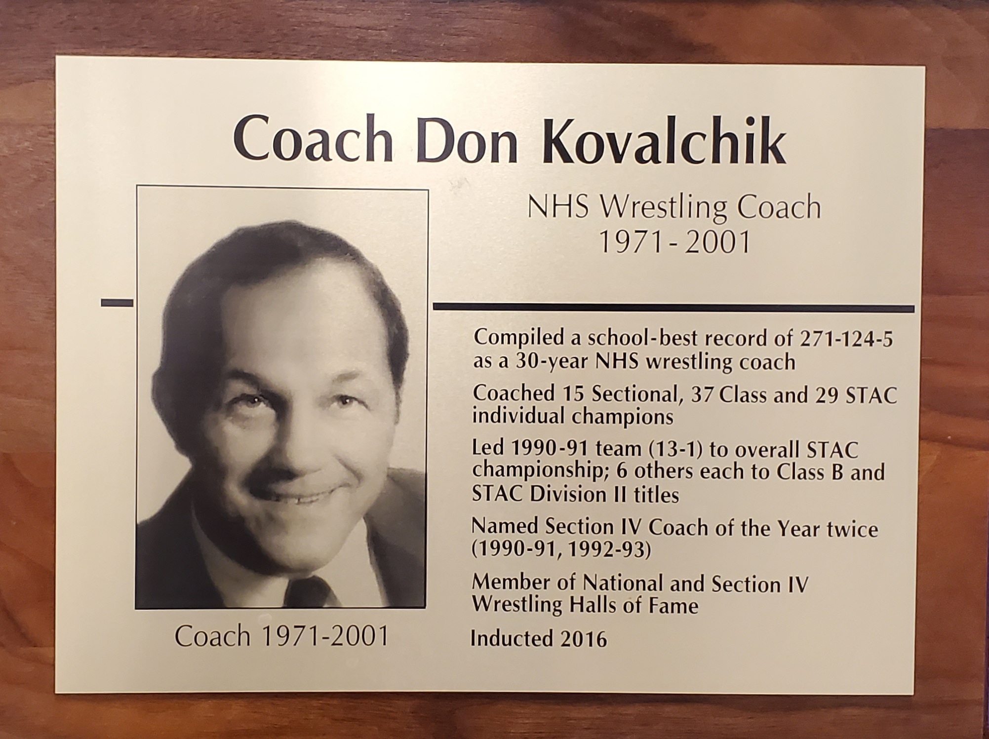 Coach Don Kovalchik