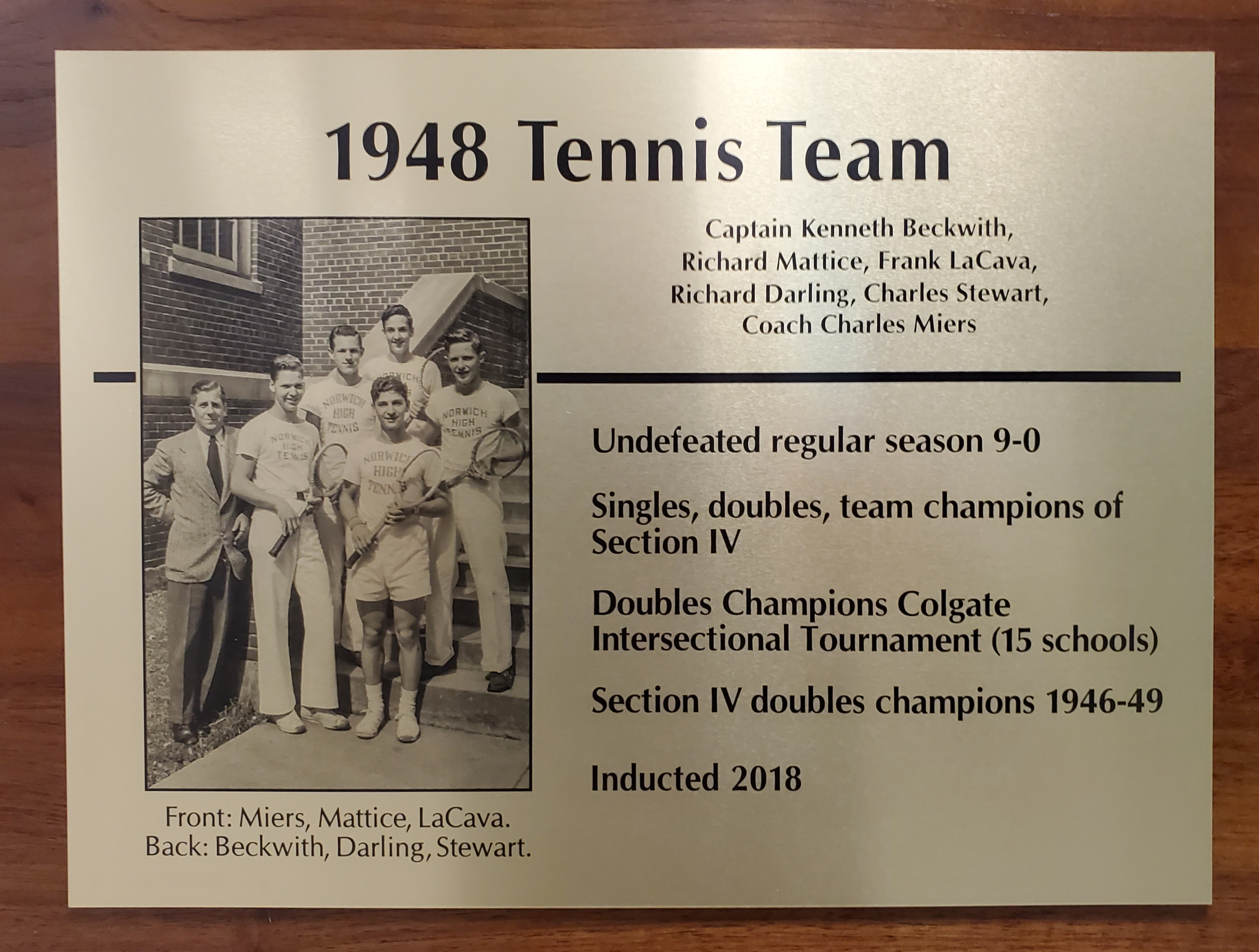1948 Tennis Team