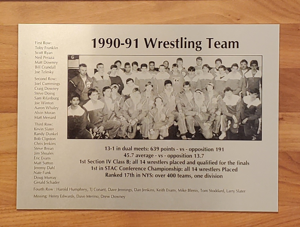 1990-91 Wrestling Team