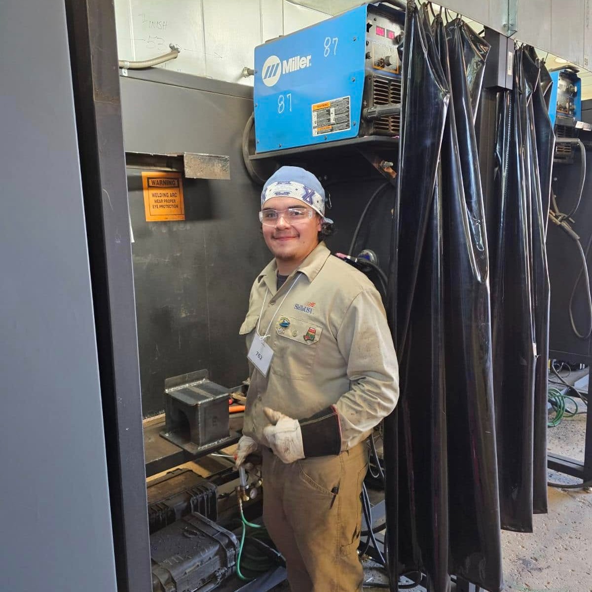 student learning to weld 