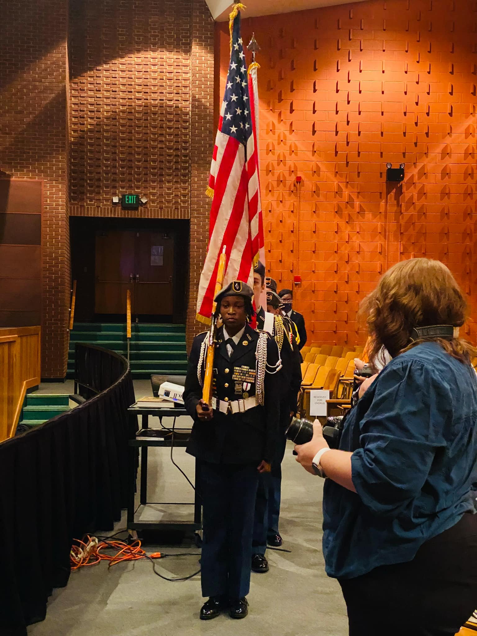 JROTC presenting the colors