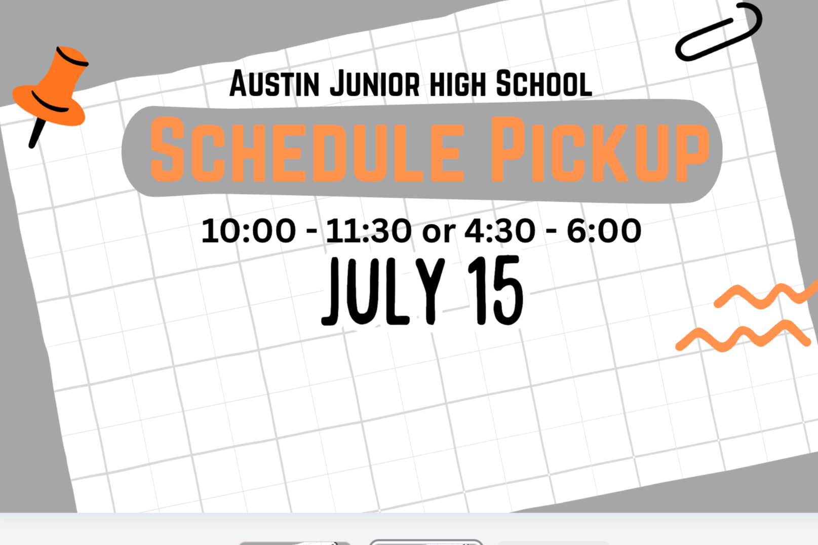 Schedule pickup