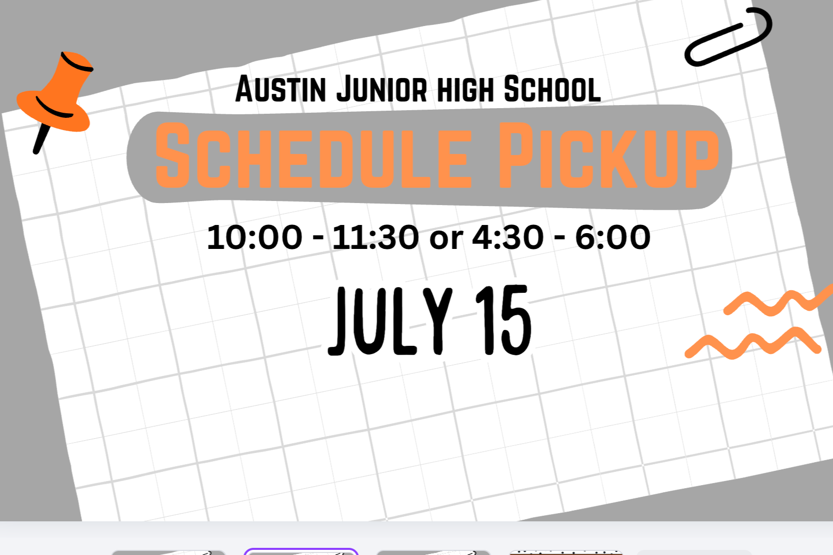 Schedule pickup