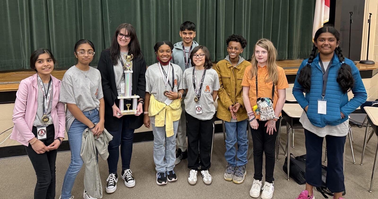 AMS 6th grade math team wins 1st place