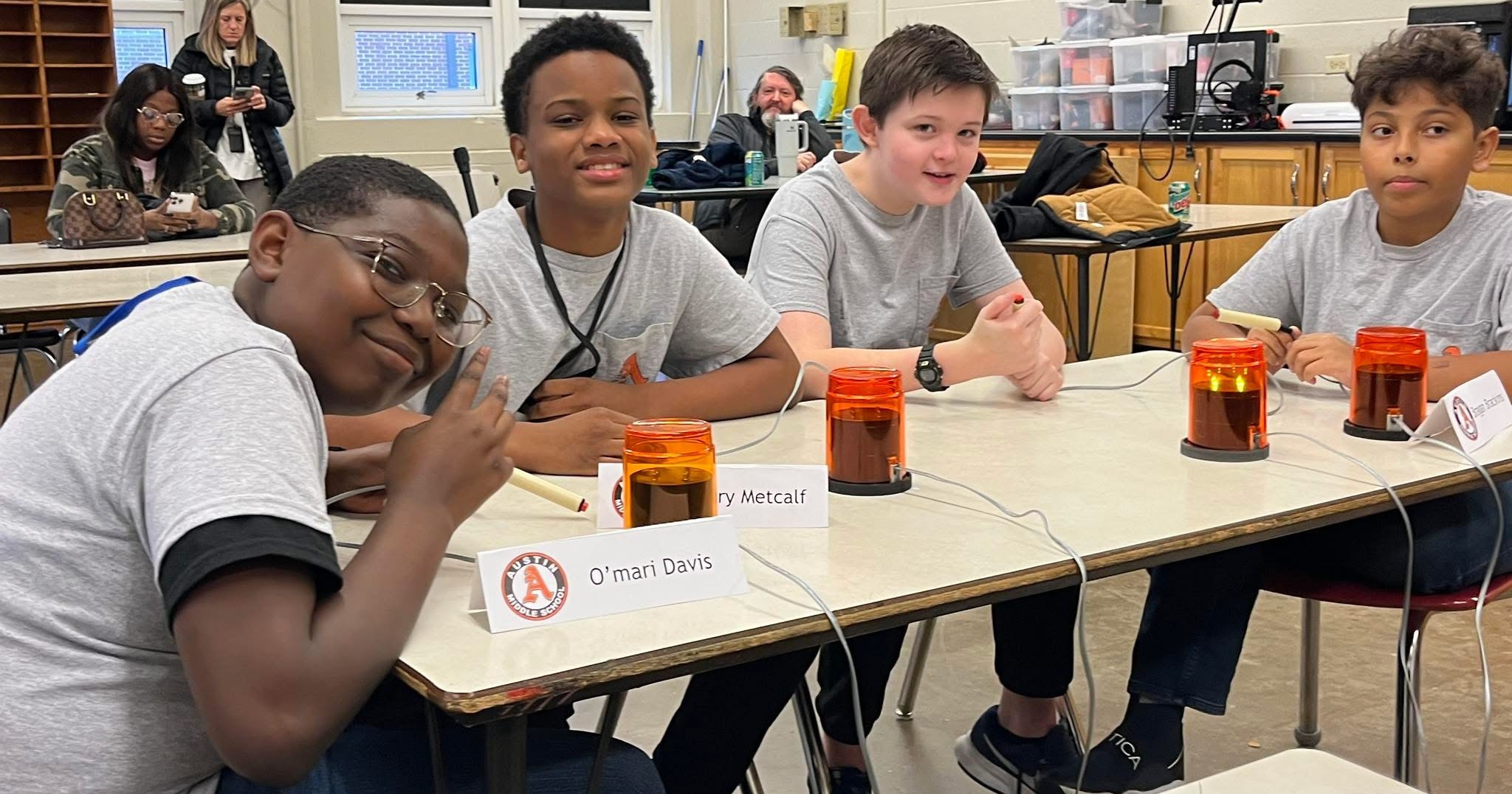 Austin Middle School students participate in scholars bowl.