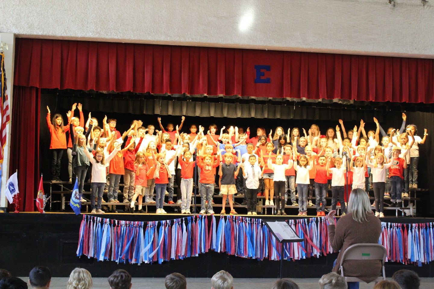 Students performing at Veteran's Day Program