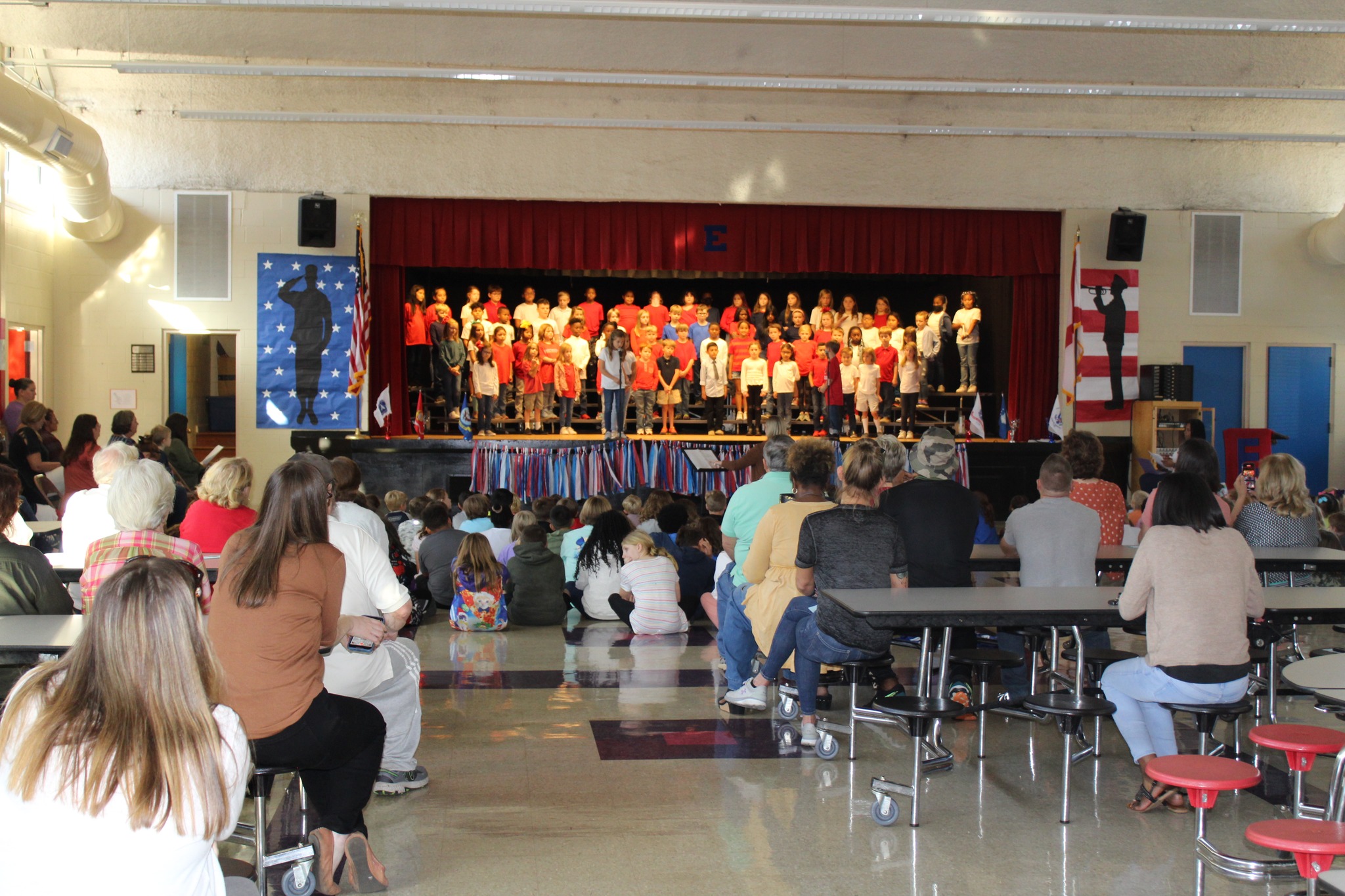 Students performing at Veteran's Day Program