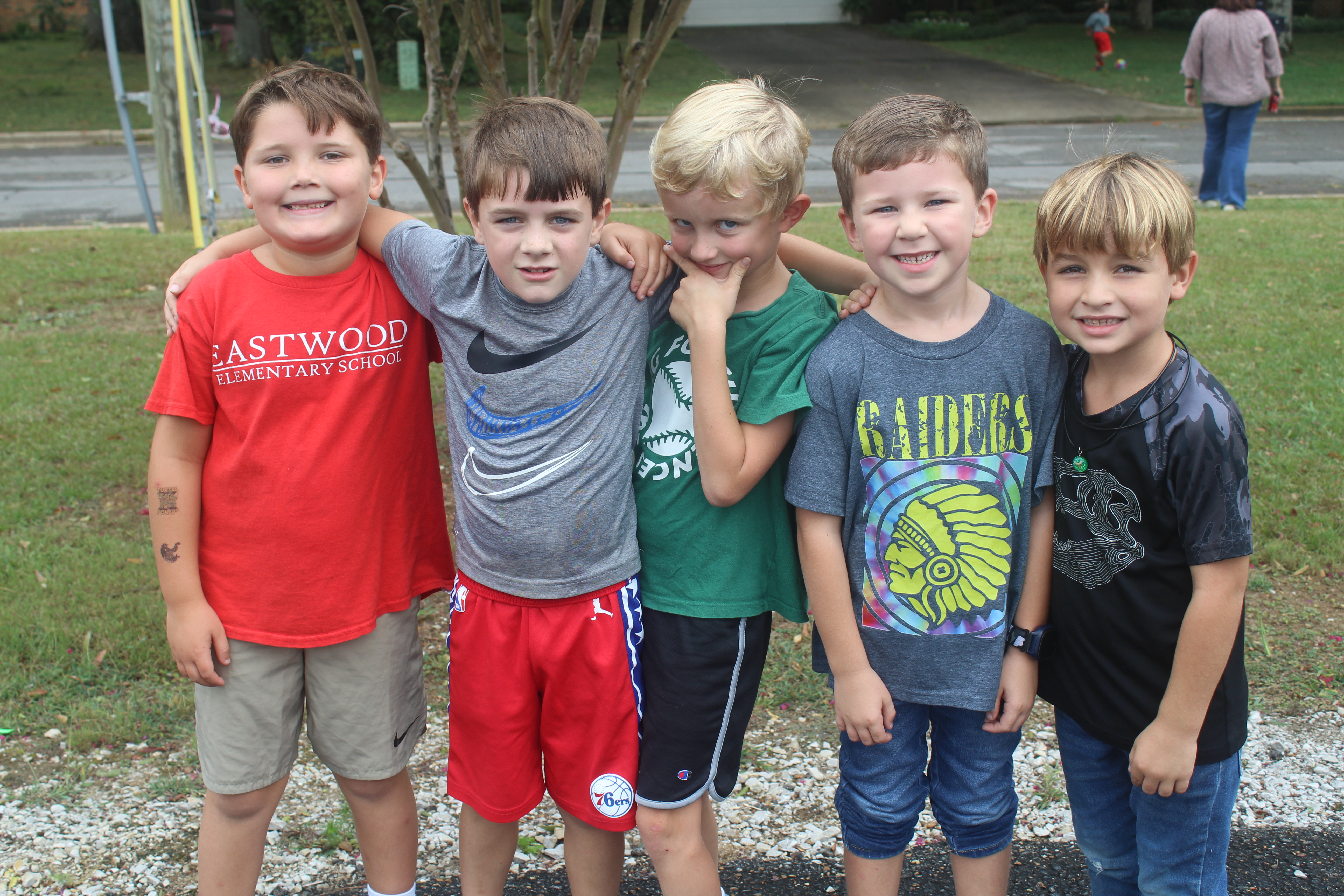 1st grade boys outside for recess