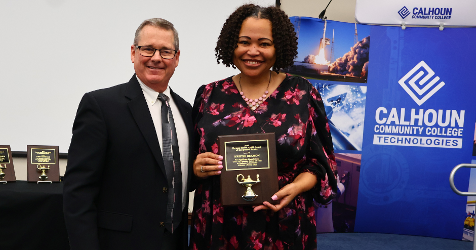 Kristi Beamon receives Herman Moore LAMP Award.