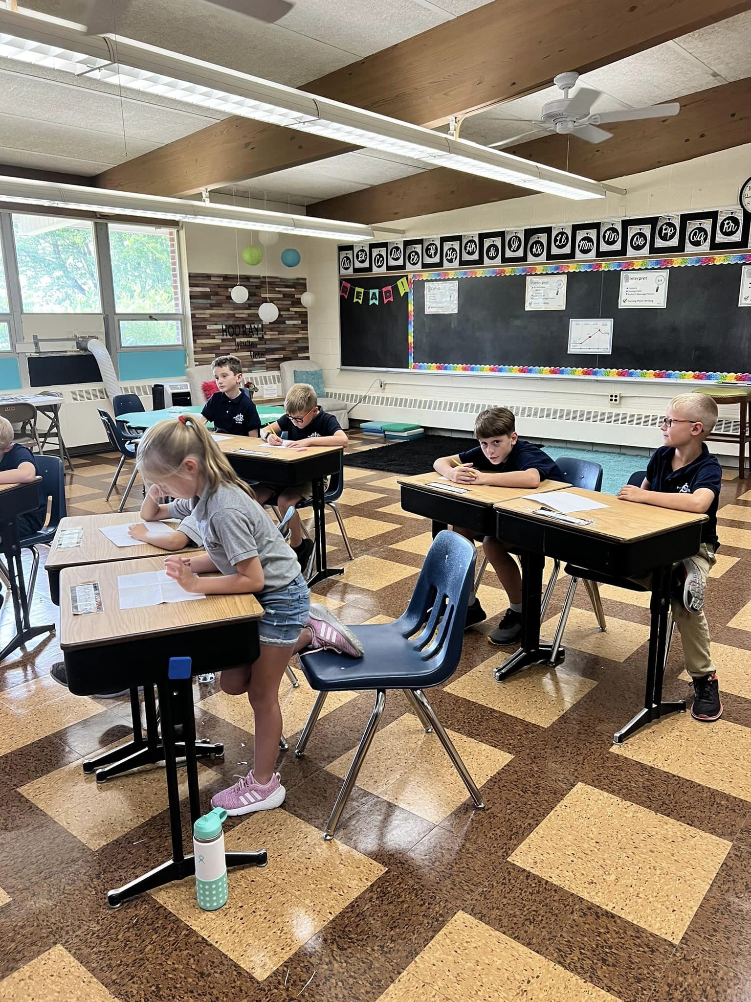 children in the classroom learning 