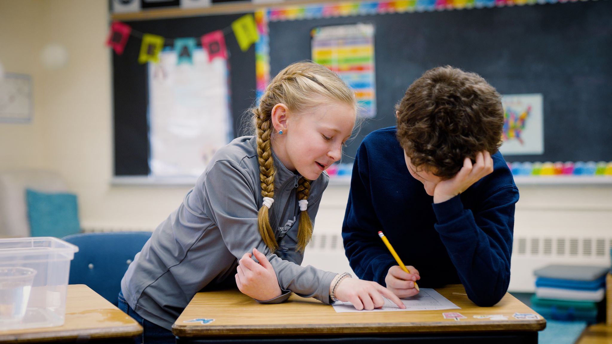 children write and read