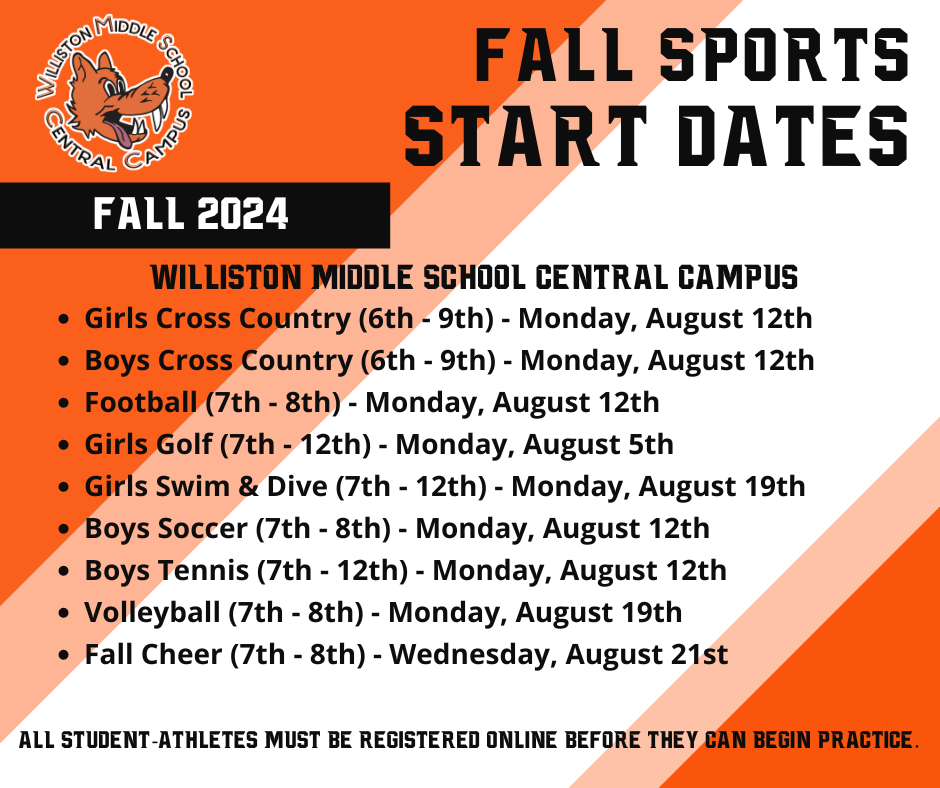 2024 WMS Sports Start Dates