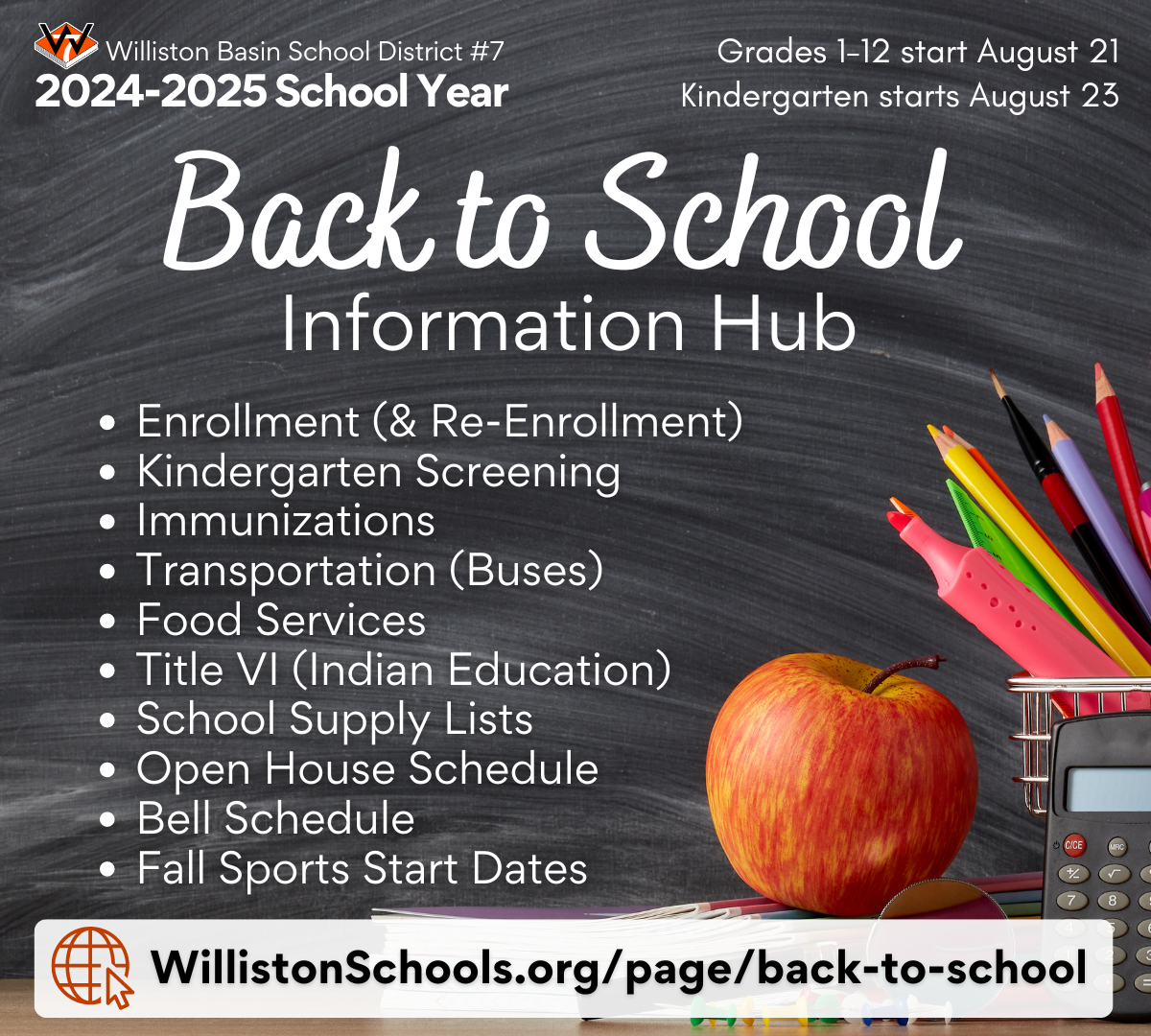 back to school information hub