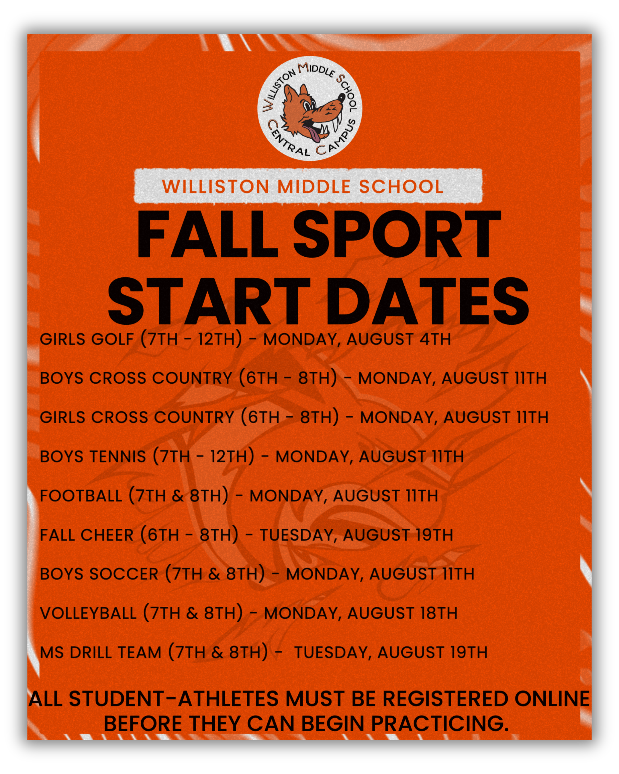 WMSCC Start Dates Coming Soon