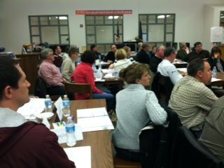 Participants in SCPEP Session 5 listen to comments shared at Waverly High School