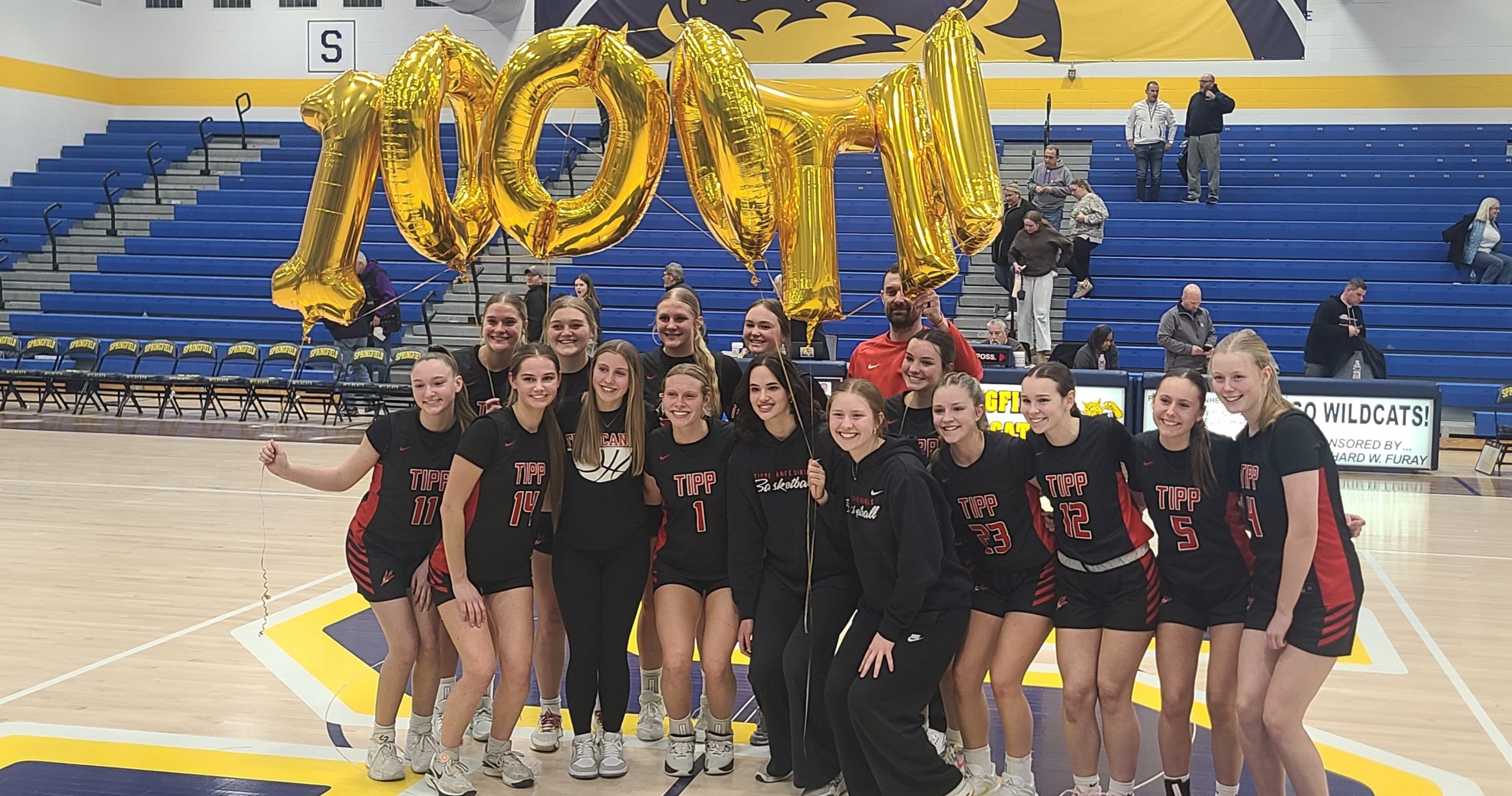THS girls basketball team captures its 1000th win.