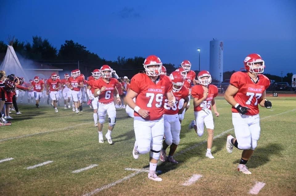 football team running