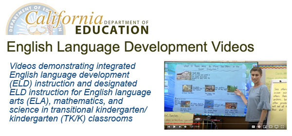California Dept. of Education English Learner Videos