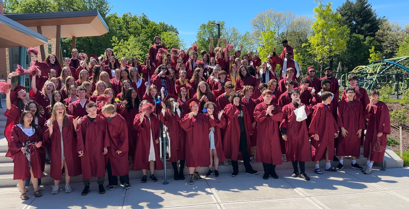 GDRHS seniors take a photo at Florence Roche