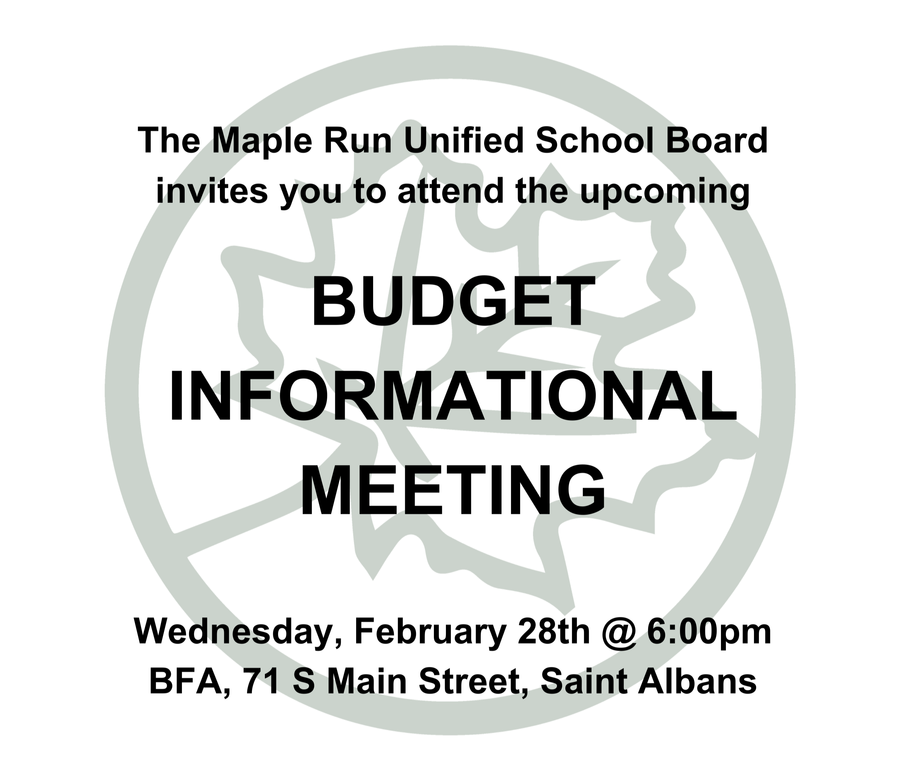 FY25 Budget Informational Meeting 