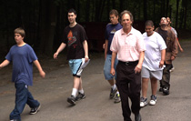 Students & teachers walking around school