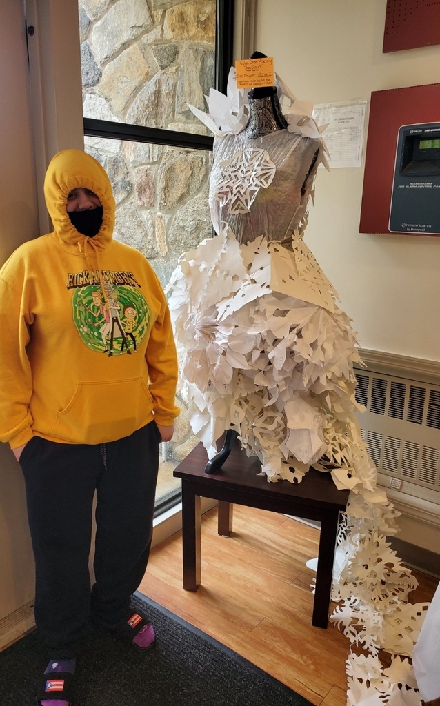 student with model dress design