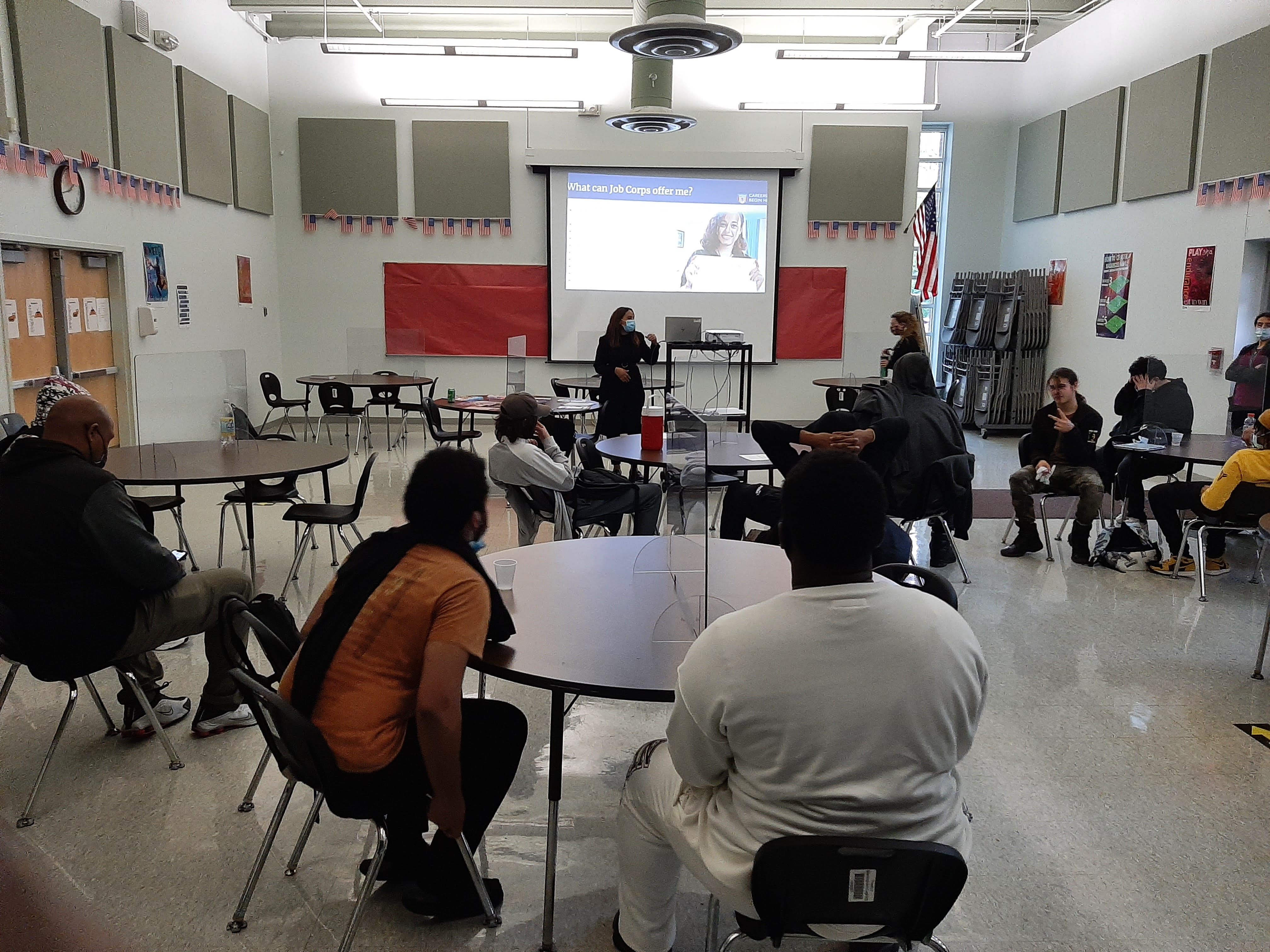 students attend job corps presentation
