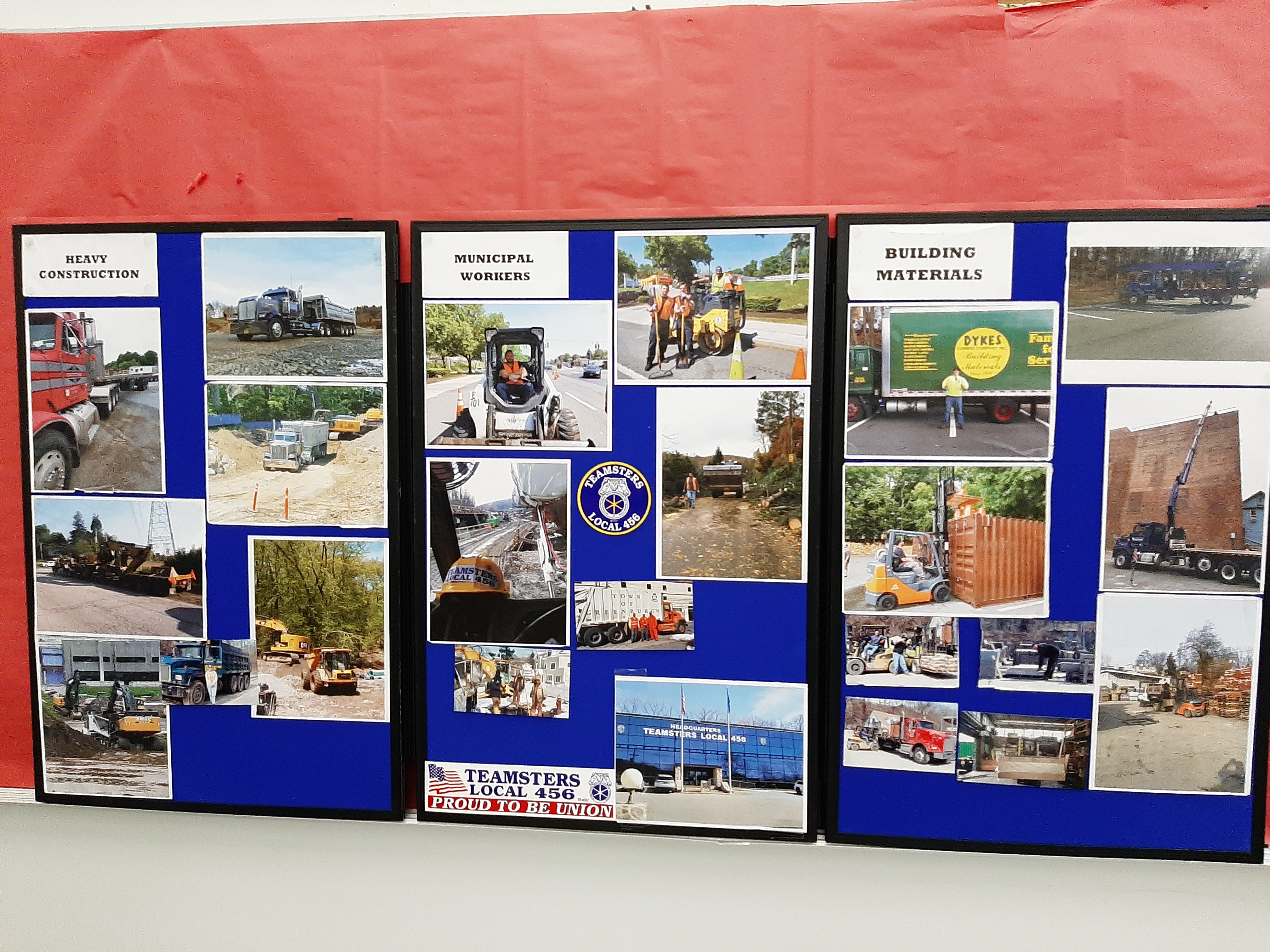 Local Union "Teamsters" presentation and poster with pictures