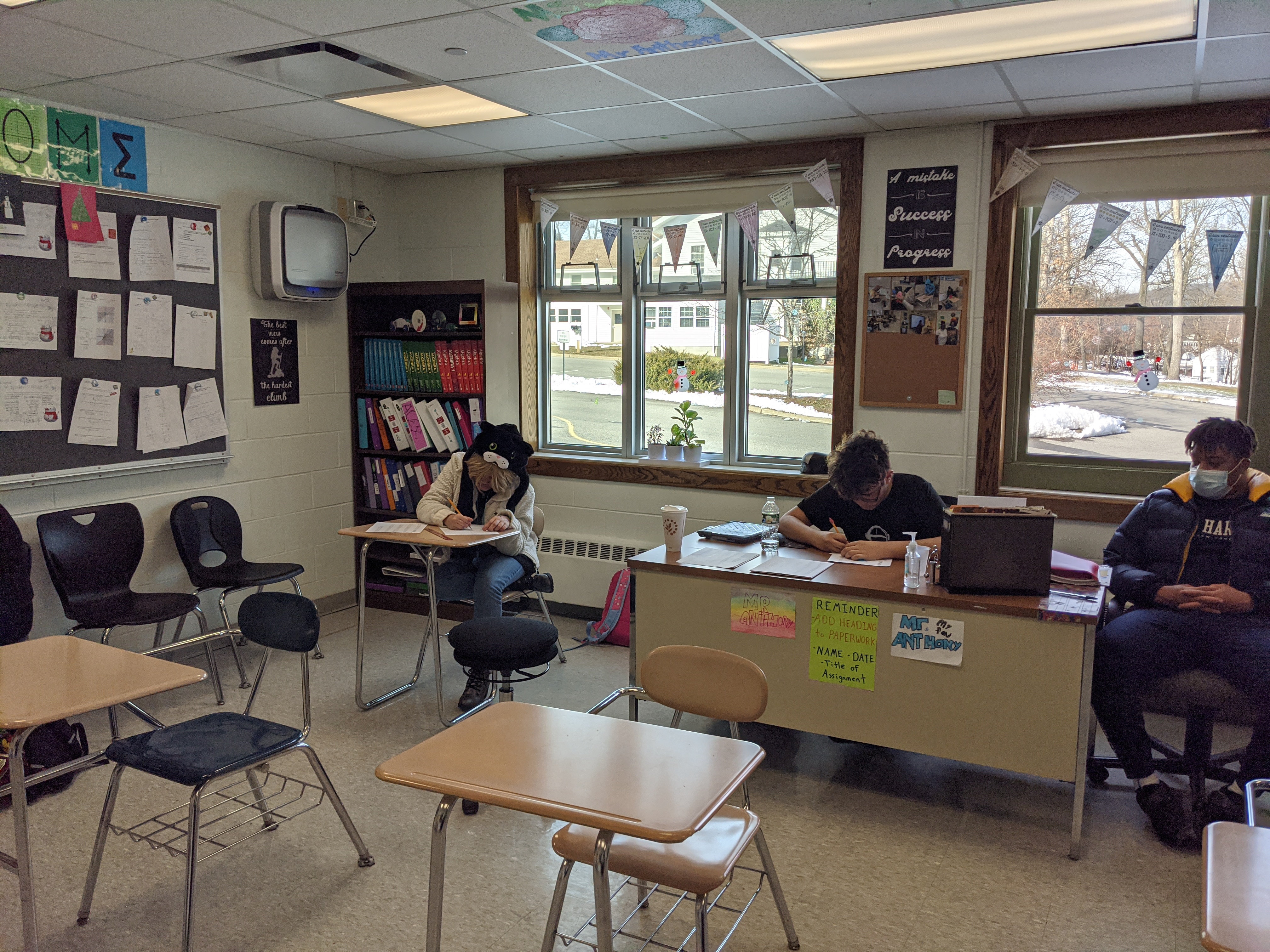 students in classroom at desk