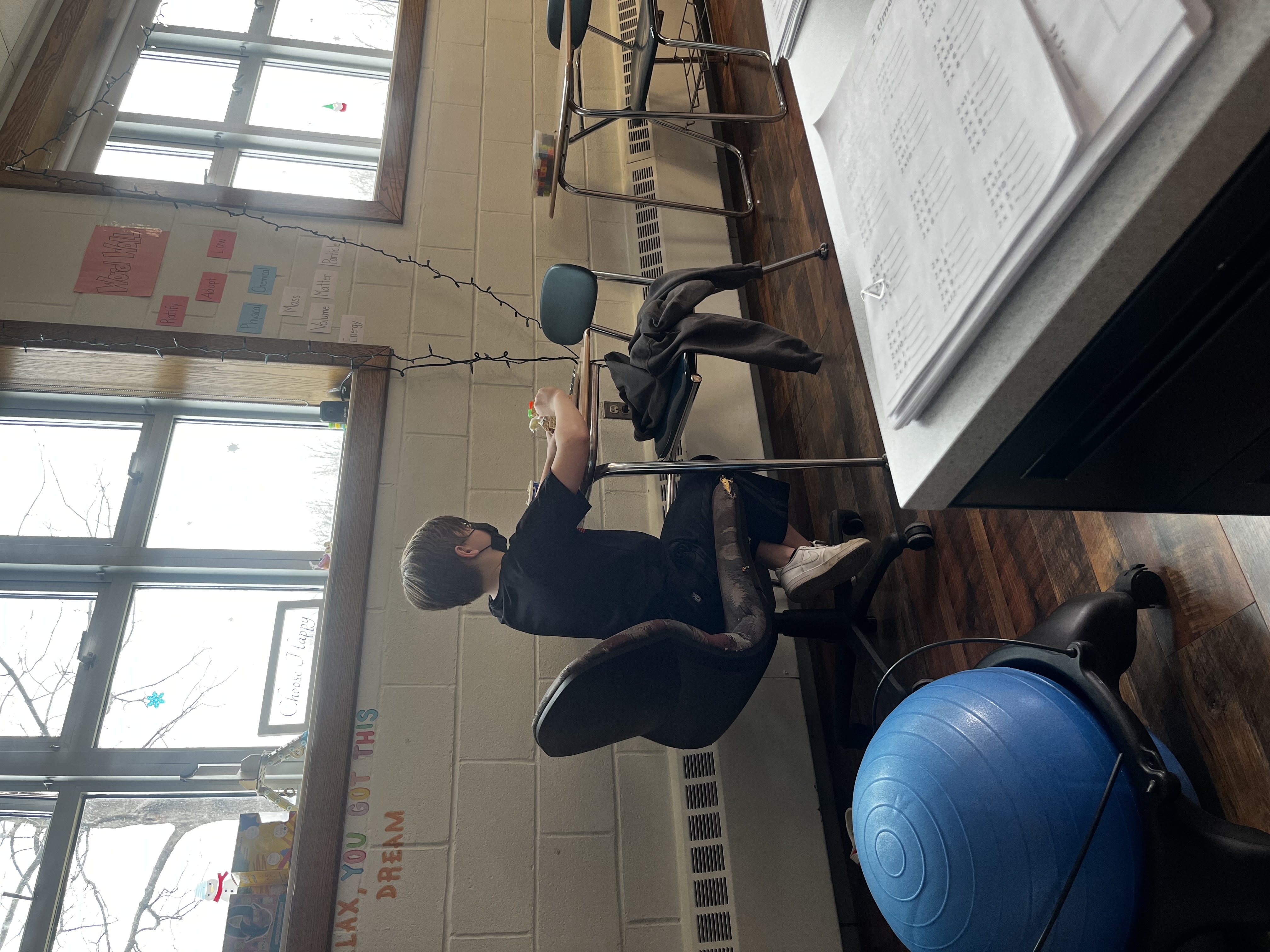 students at their desk working