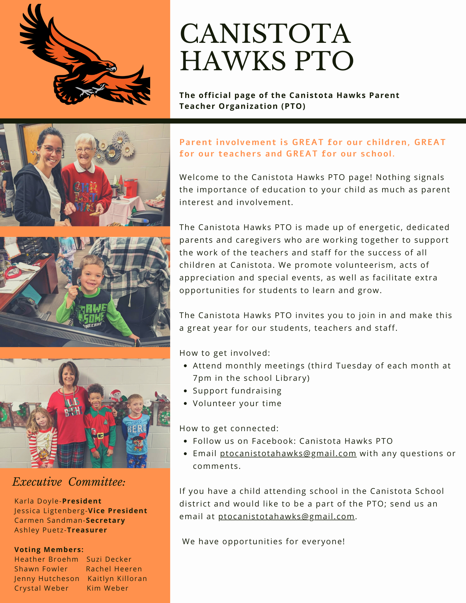 Parent Teacher Organization Canistota SD