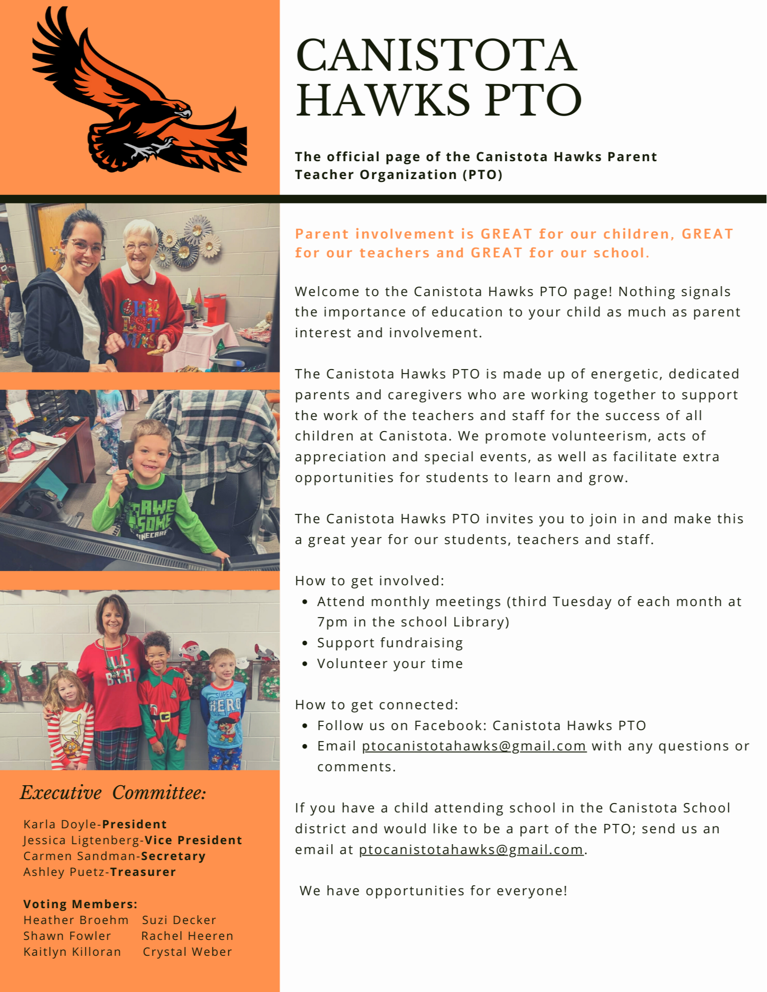 Parent Teacher Organization Canistota School District