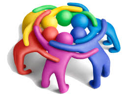 clip art of 6 people with arms around each others shoulders