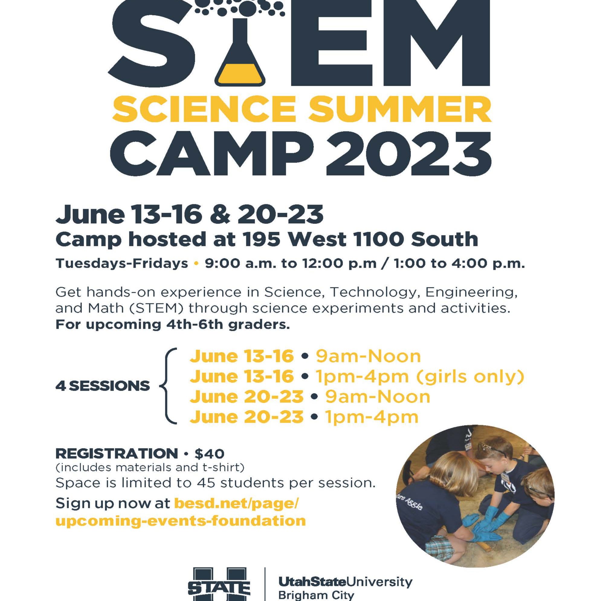 STEM Science Summer Camp 2023 Flyer