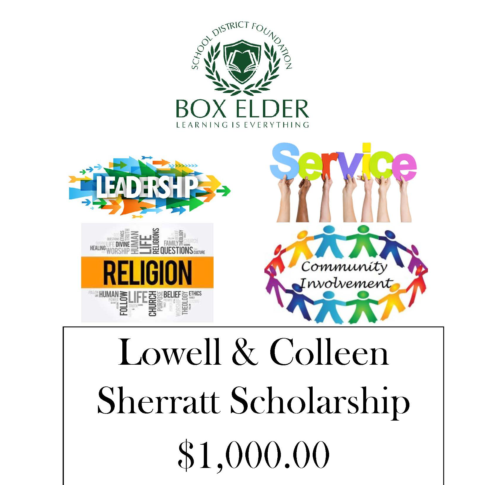 Lowell & Colleen Sherratt Scholarship