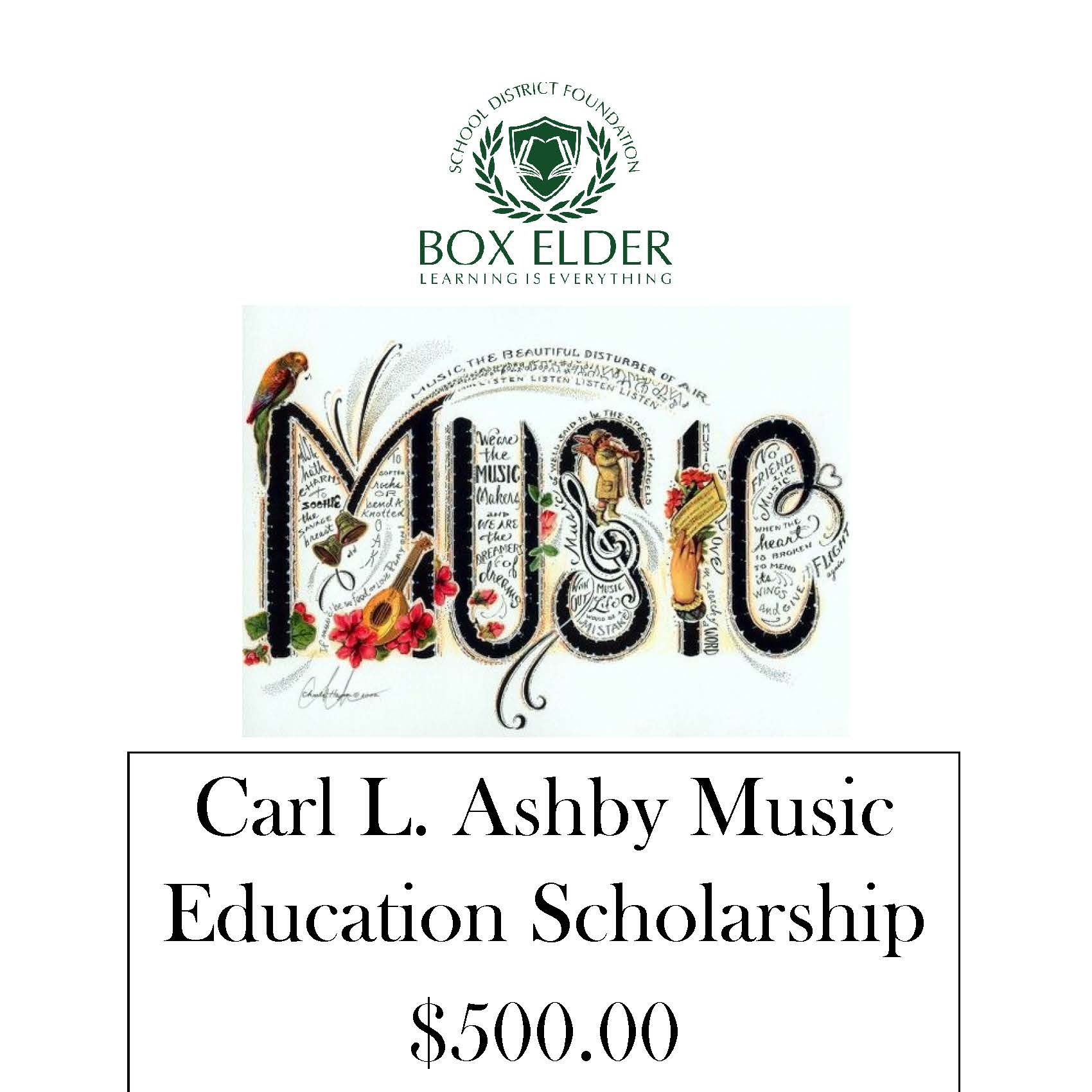 Carl L. Ashby Music Education Scholarship