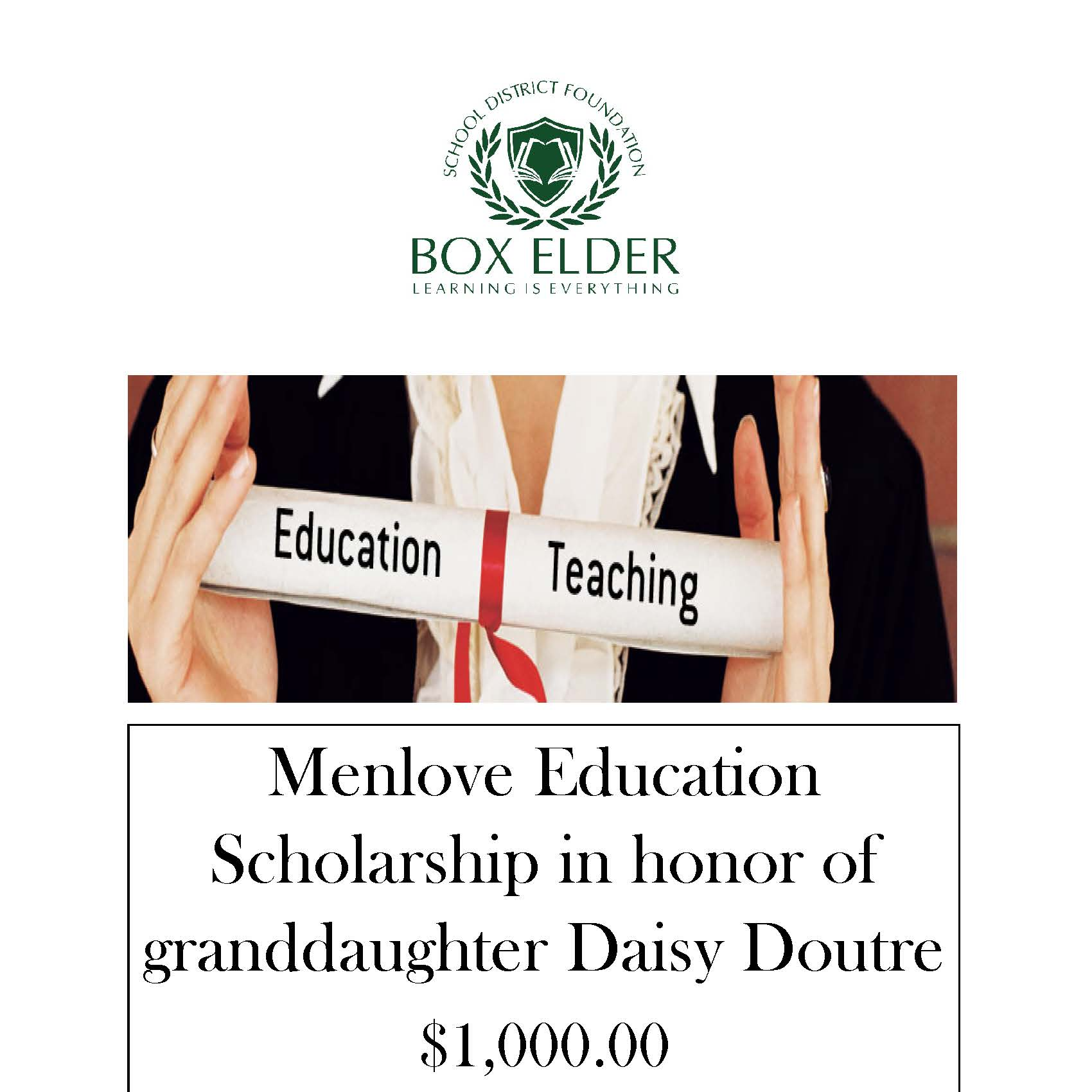 Menlove Education Scholarship
