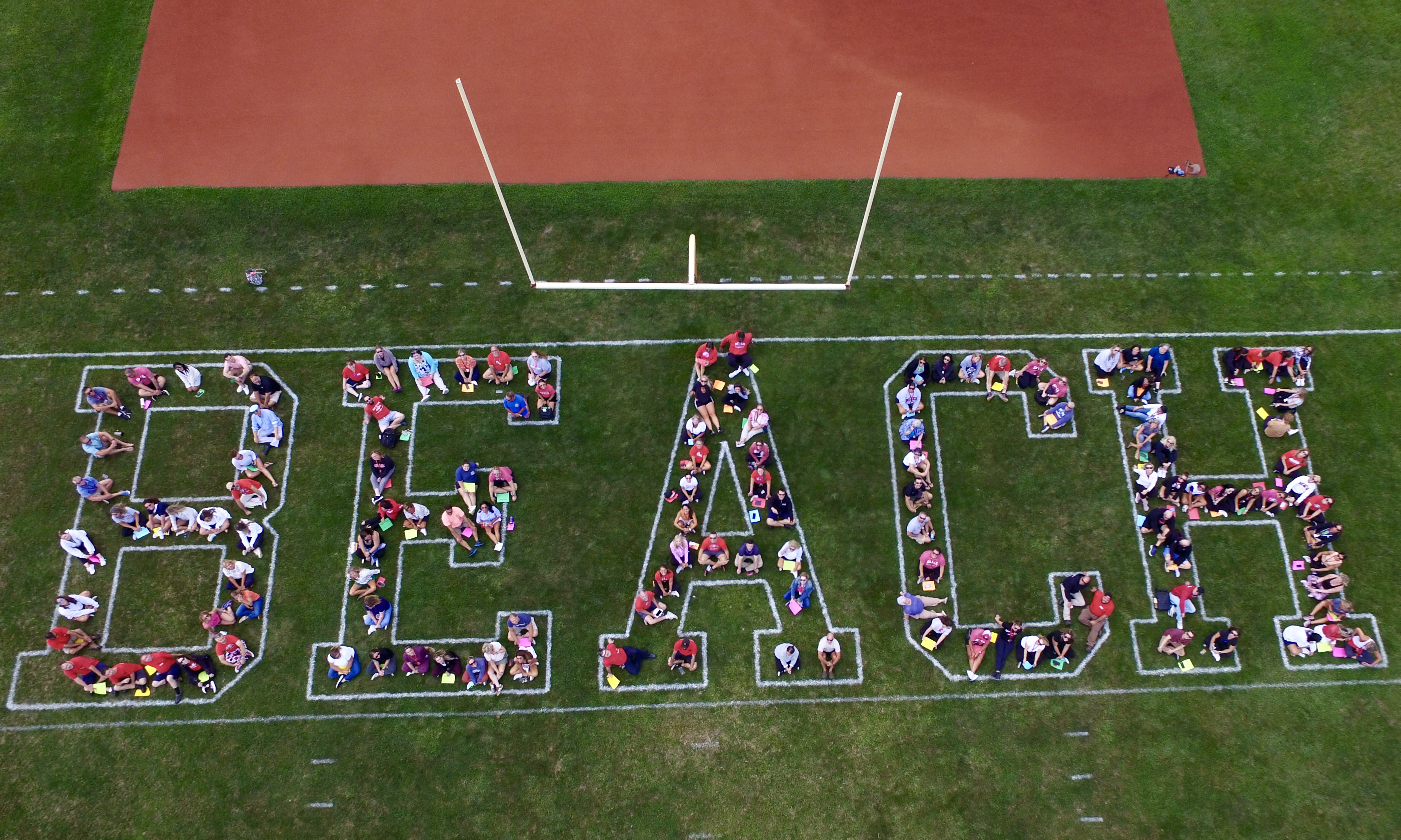 Aerial Shot of Staff