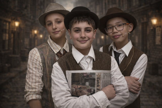 Cast from Newsies, JR