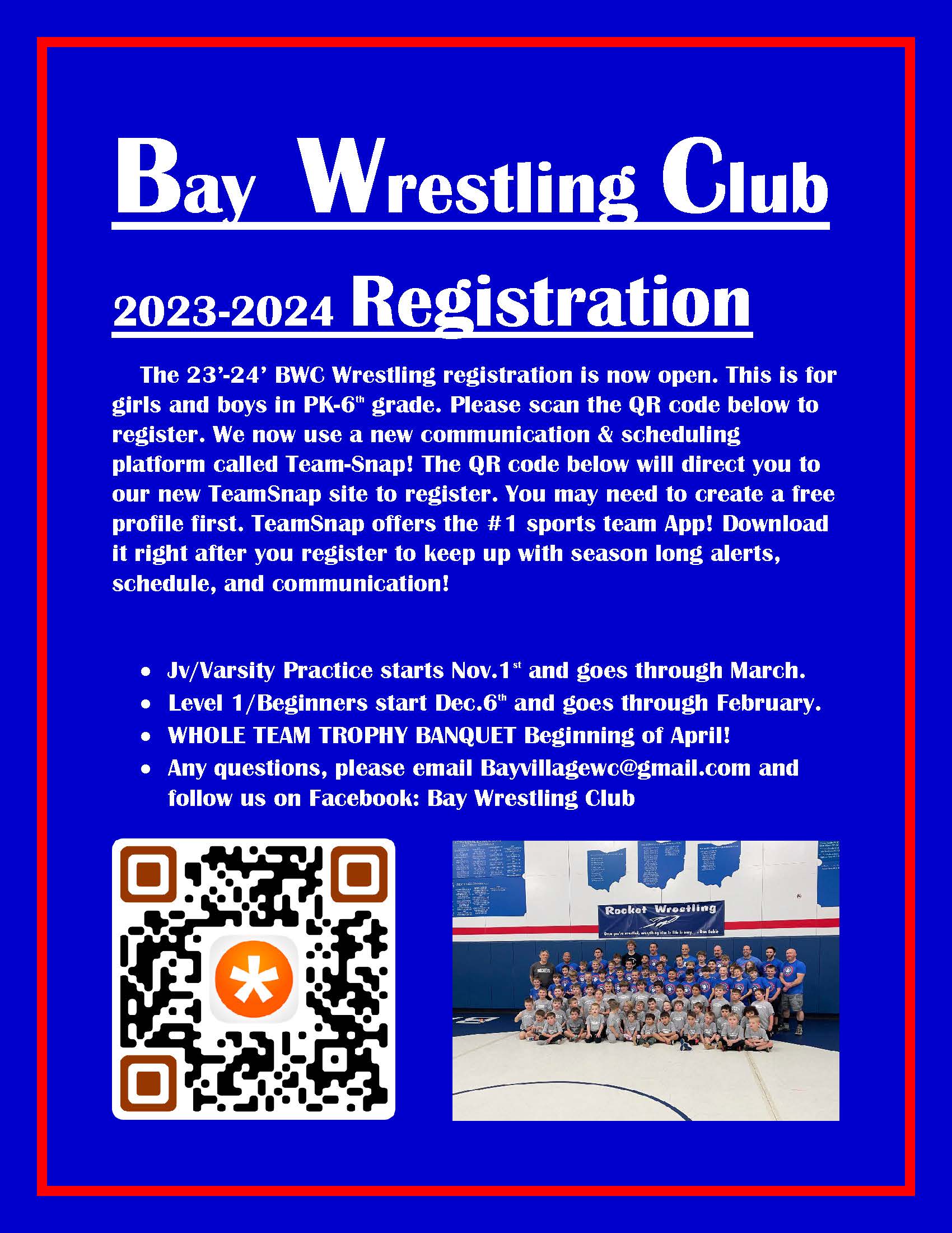 Bay Wrestling Club Flyer