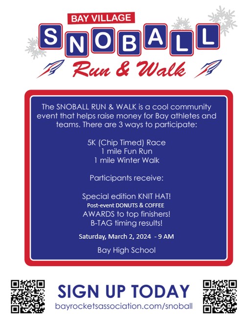 Snoball Run flyer for 2024