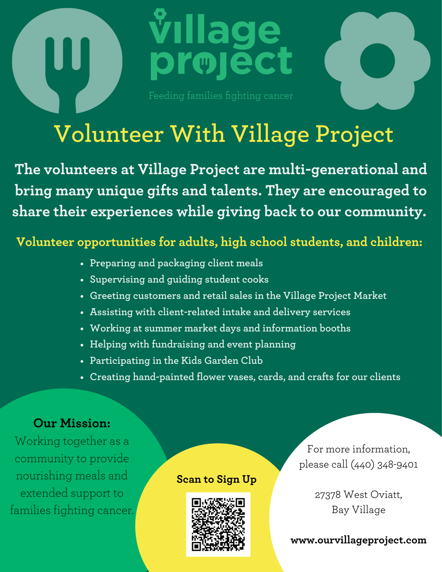 Village Project Volunteer Flyer