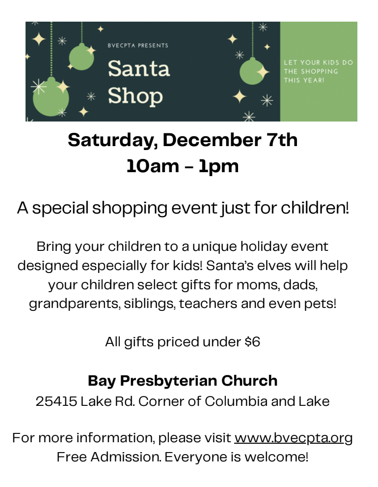 Santa Workshop Flyer for Preschool PTA fundraiser