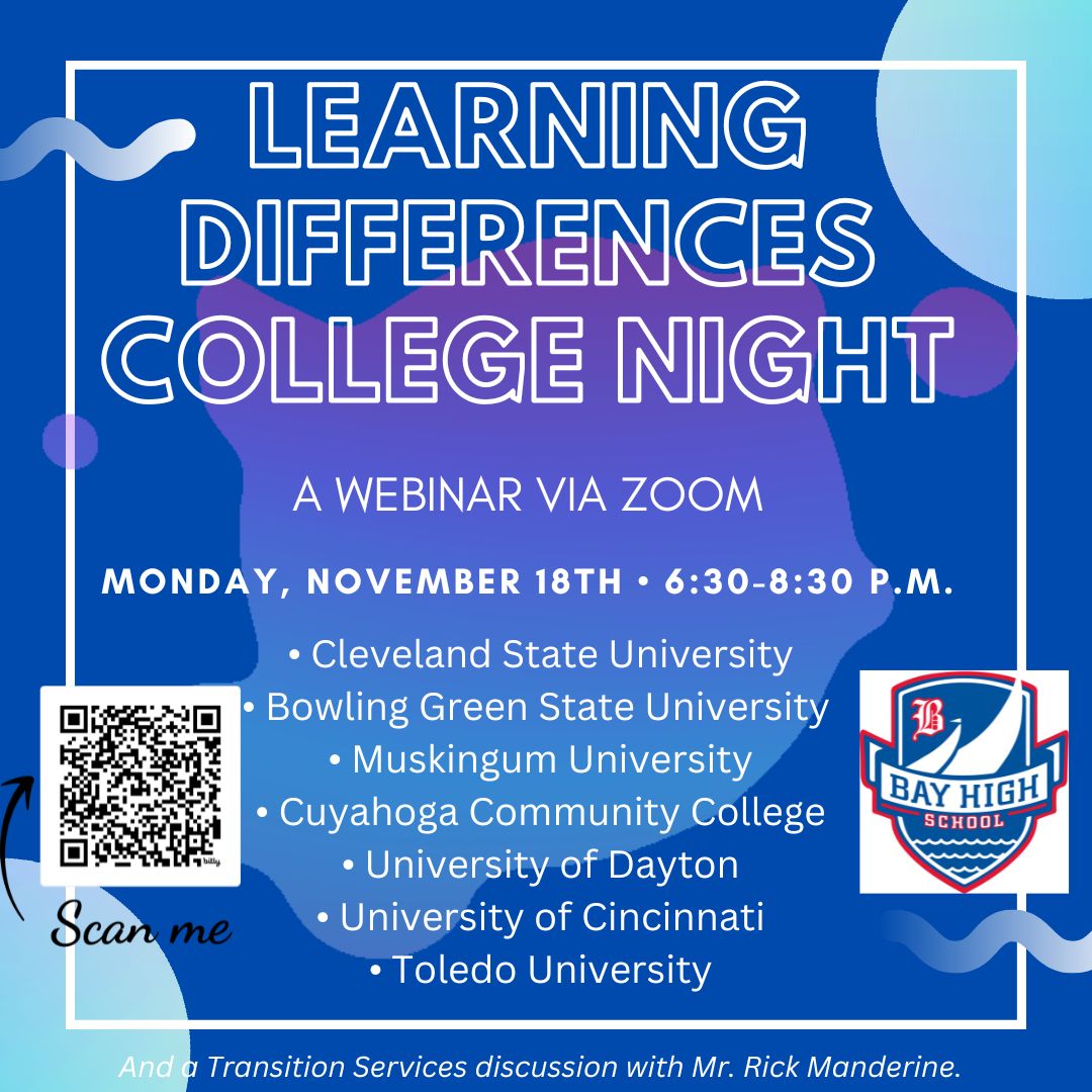 Learning Differences College Night flyer