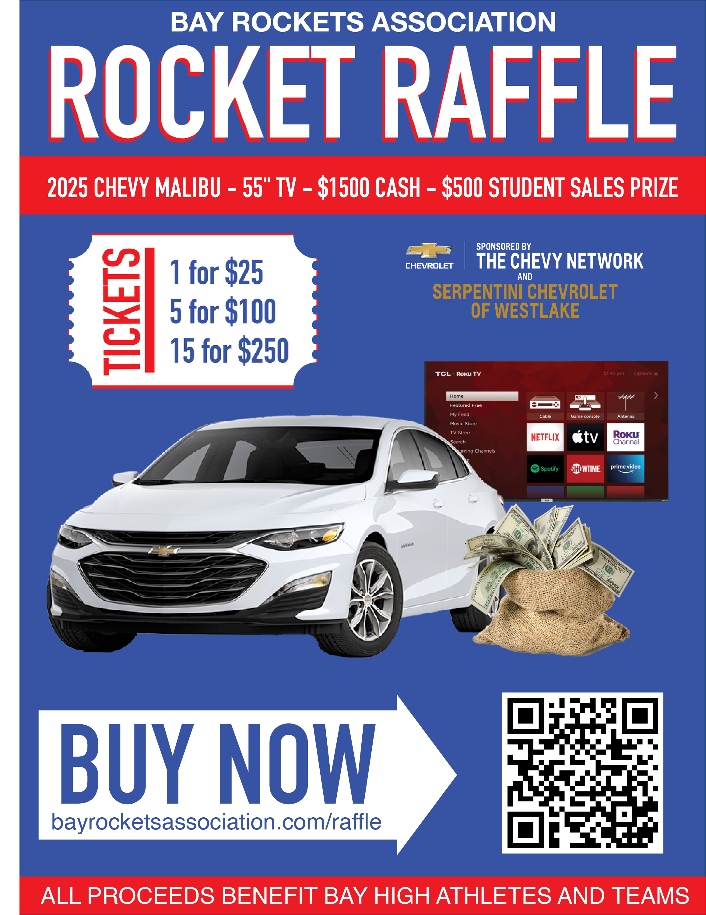 Bay Rockets Association Car Raffle Flyer