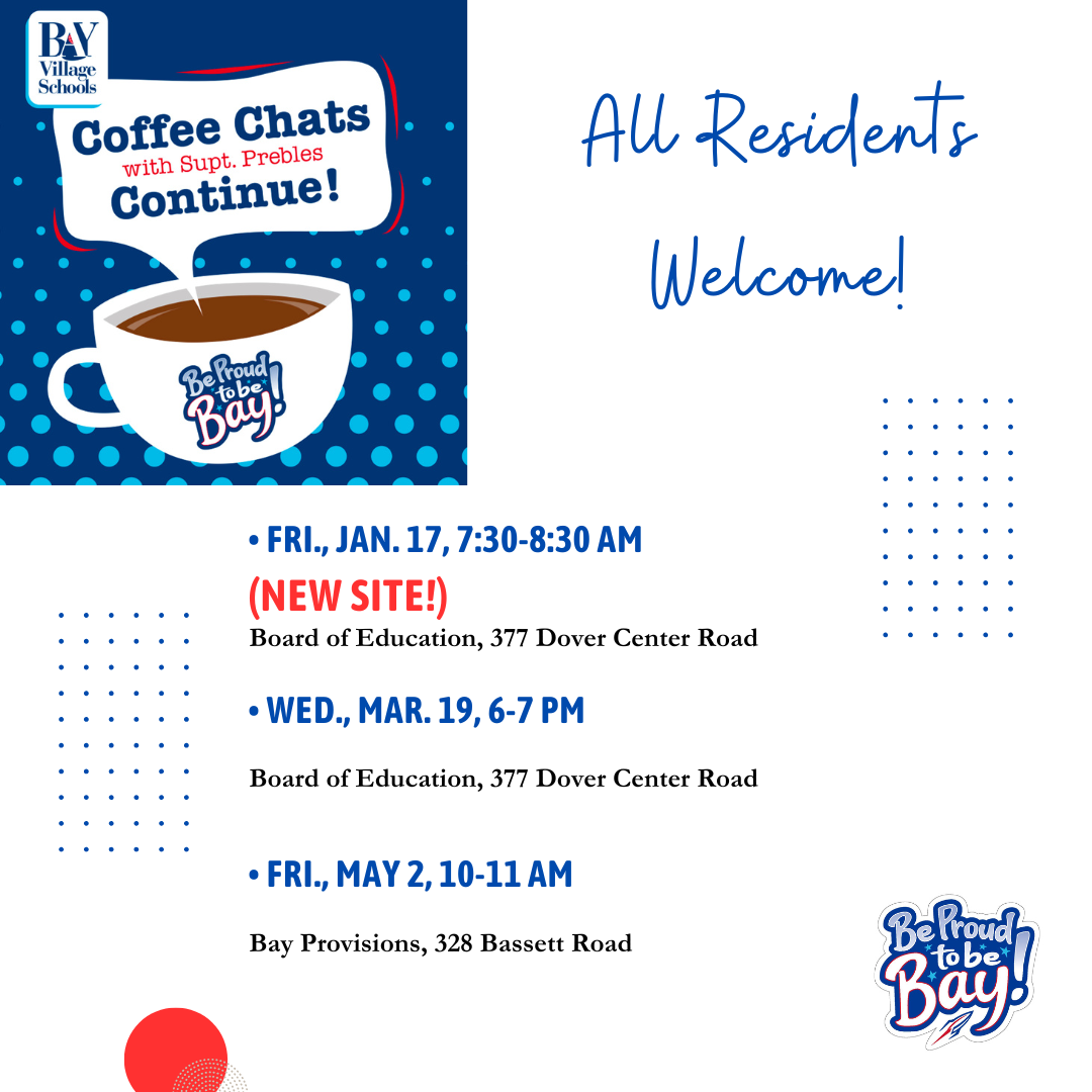 Coffee Chats Flyer for 2024-25 school year