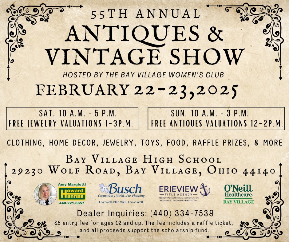 Women's club antique show flyer