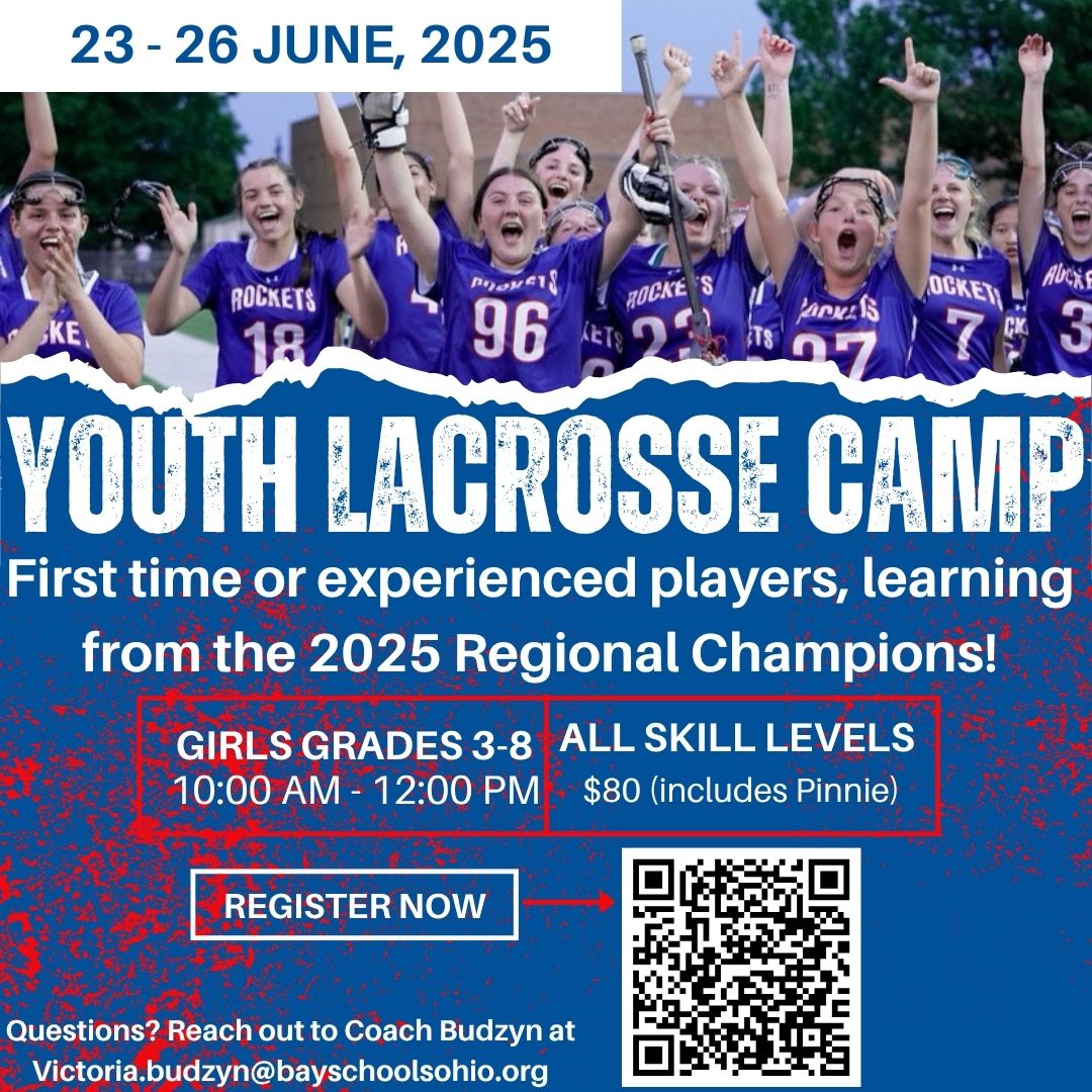 Girls lacrosse summer camp flyer 2025