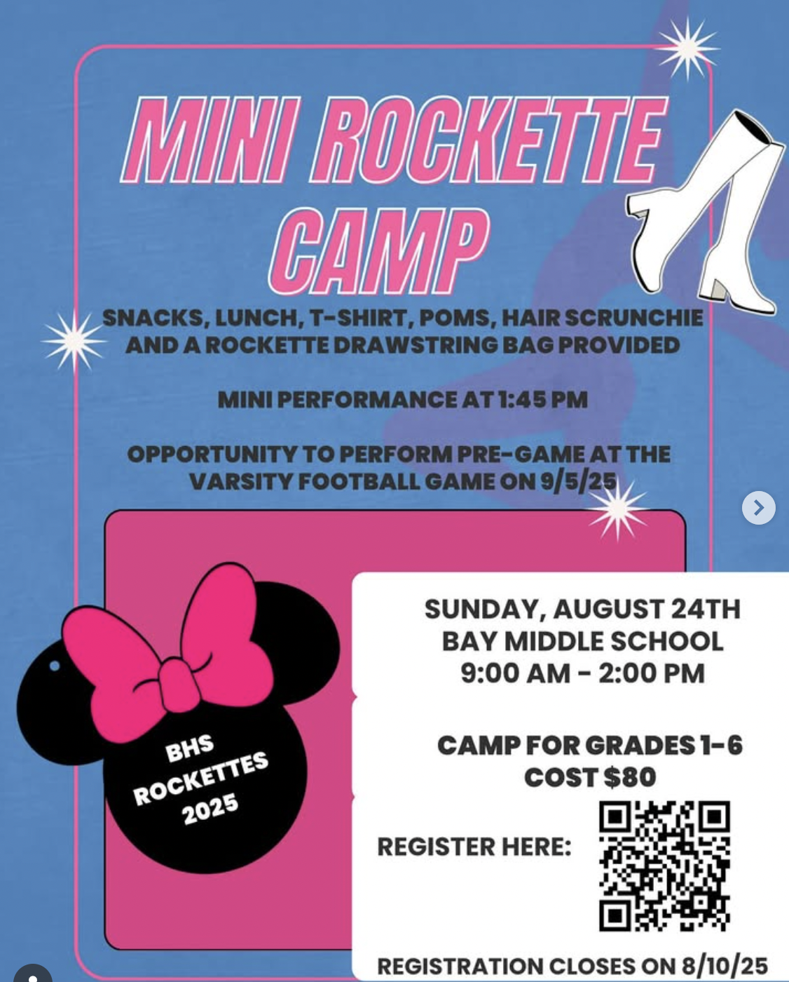 Mini Rockette Camp August 24, 2025 flyer image