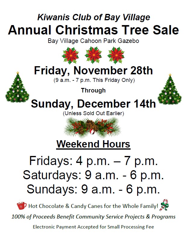 Kiwanis Key Club Tree Sales Flyer 2025